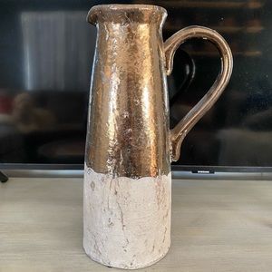 Bronze ceramic pitcher